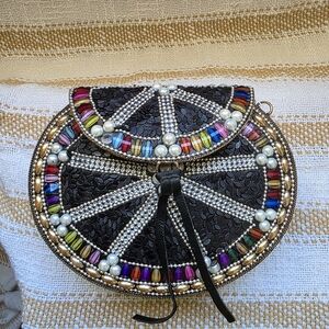 Multicolor Embellished Women's Bag